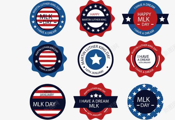 馬丁·路德·金紀念徽章設計 平面電商創意與配色素材解析
